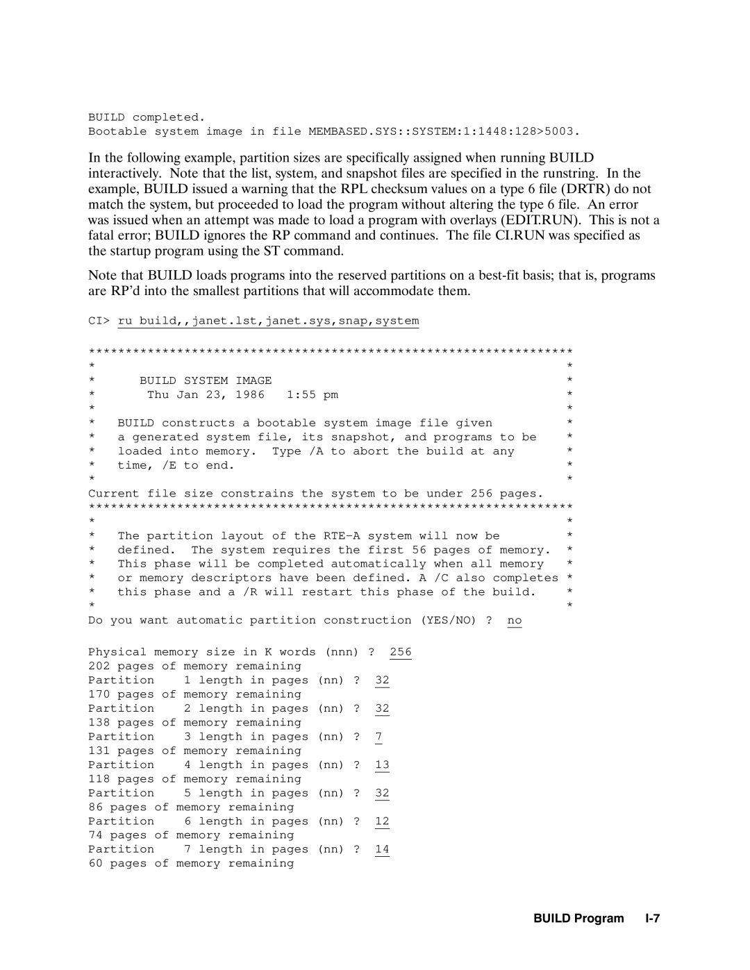 HP RTEA manual Build System Image 