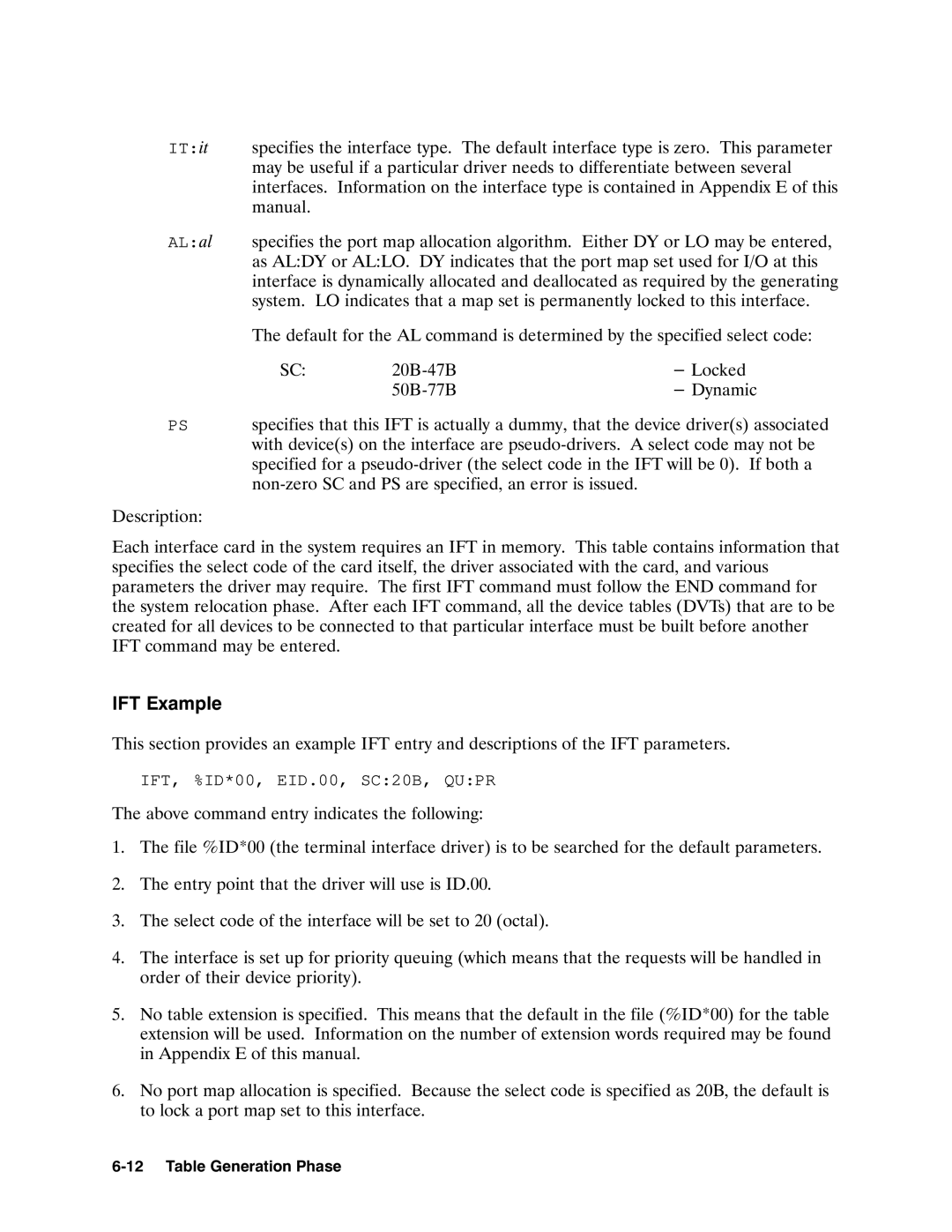 HP RTEA manual IFT, %ID*00, EID.00, SC20B, Qupr 