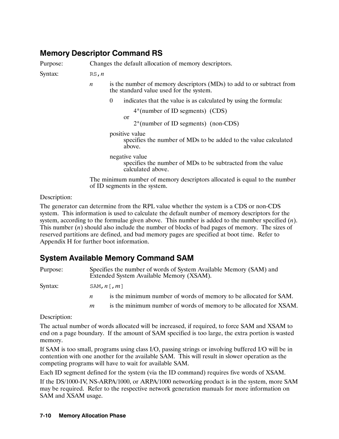 HP RTEA manual Sam 