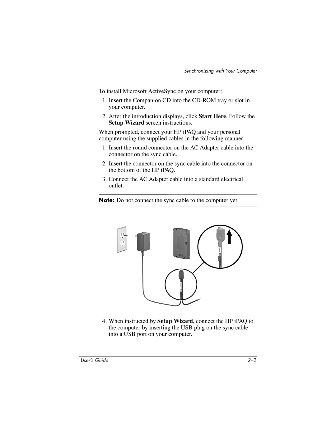 HP RZ1700 manual Synchronizing with Your Computer 