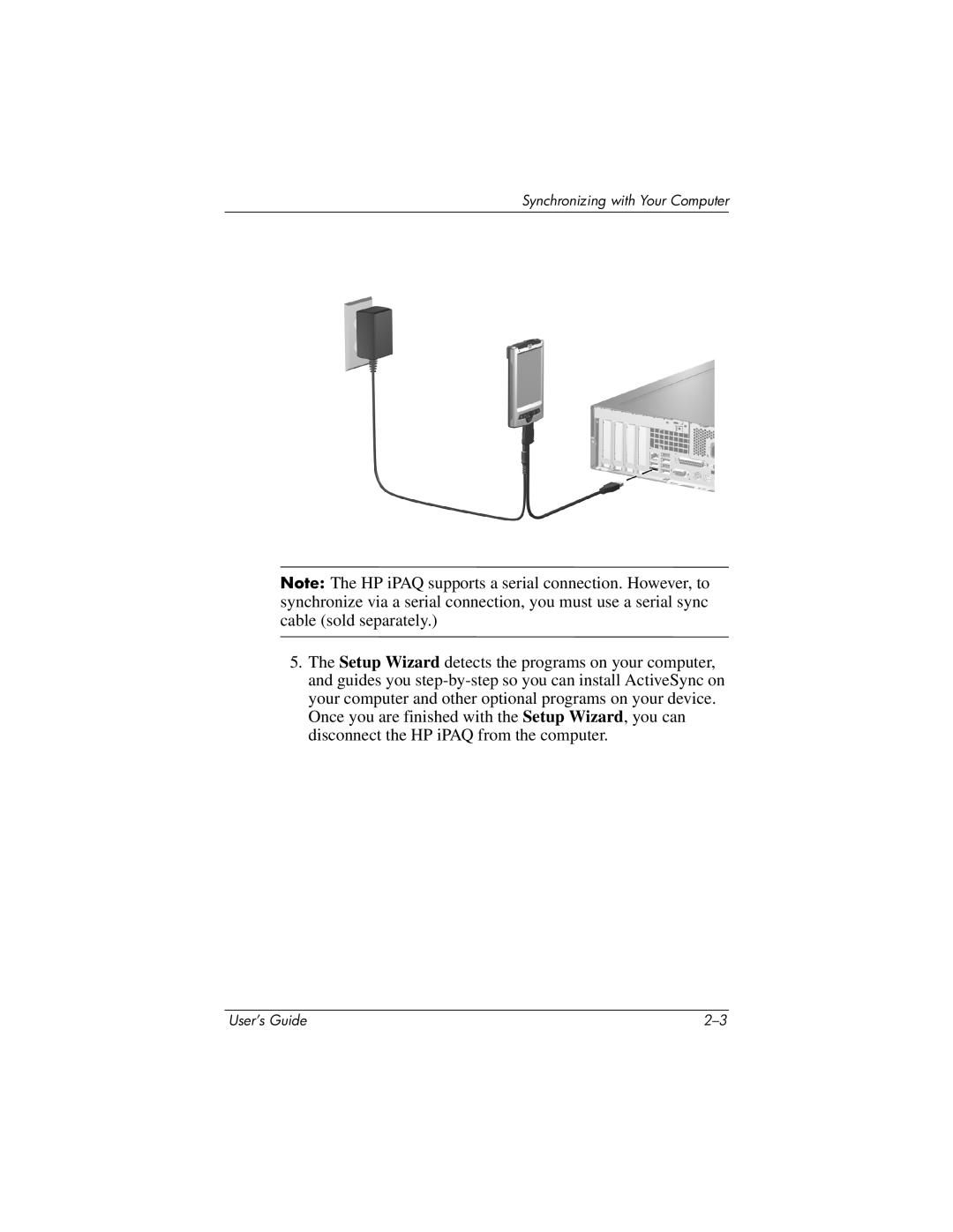 HP RZ1700 manual Synchronizing with Your Computer 