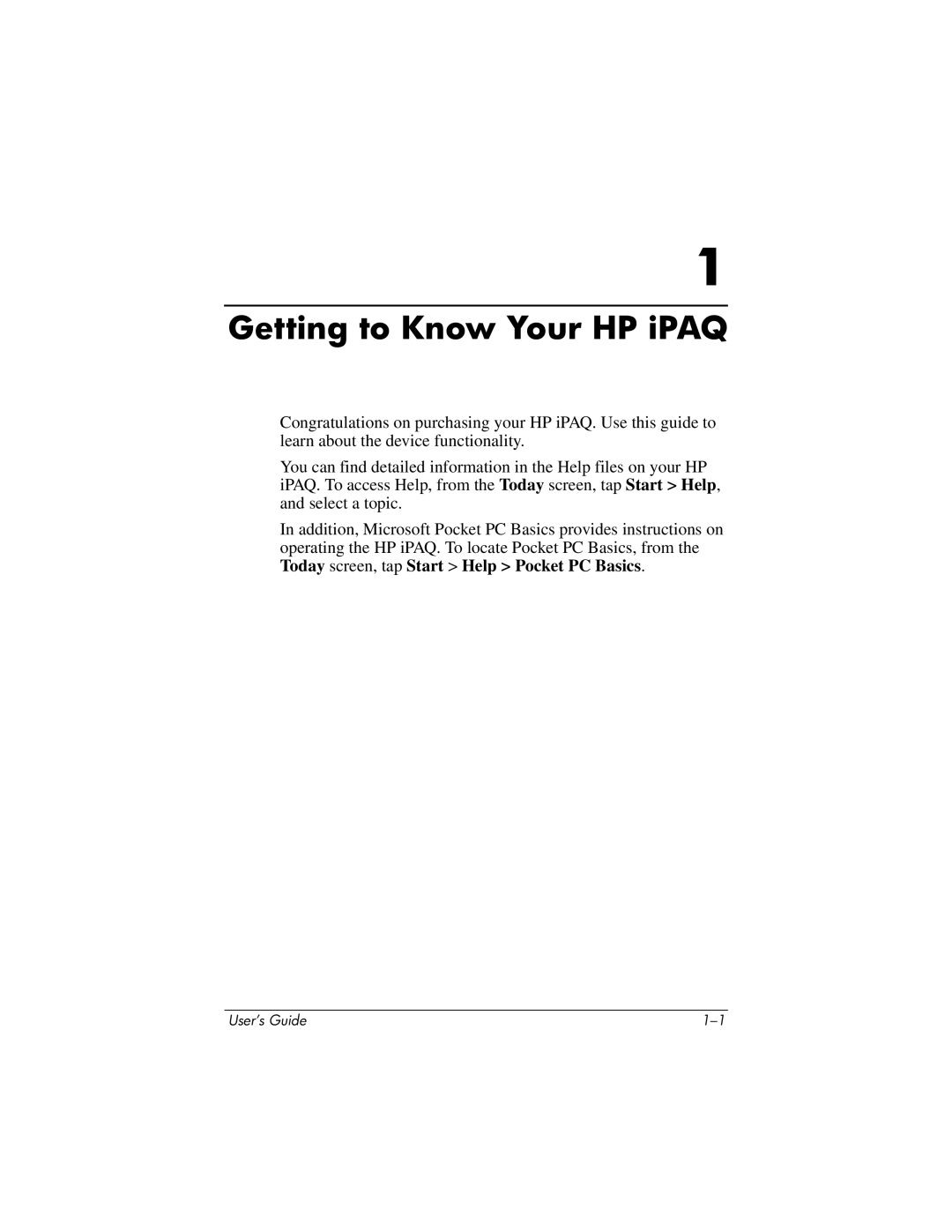 HP RZ1700 manual Getting to Know Your HP iPAQ 