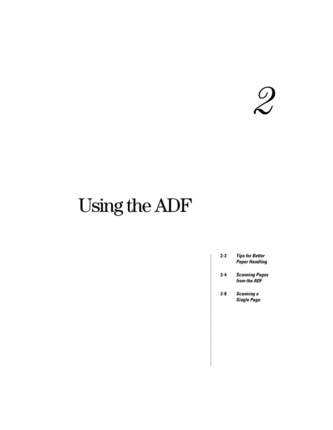 HP manual Using the ADF 