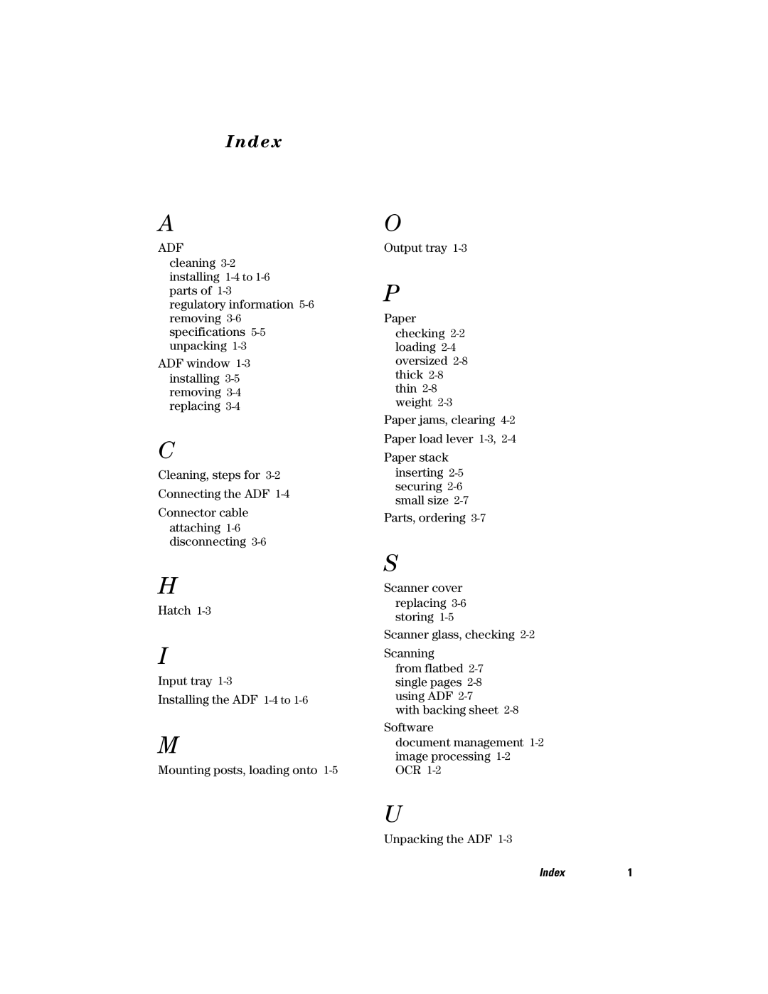 HP s manual Index 