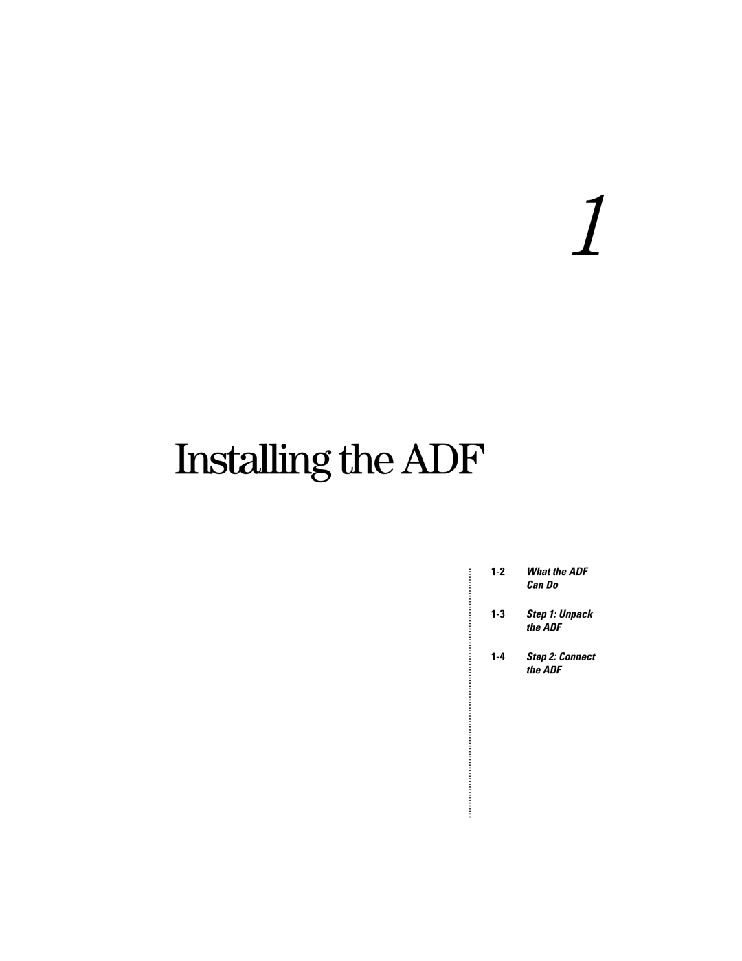 HP manual Installing the ADF 