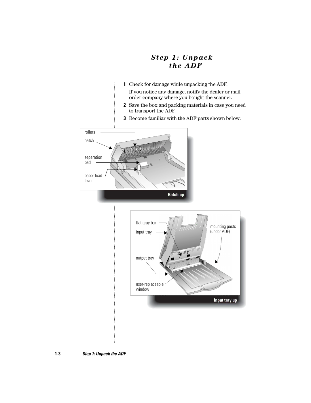 HP s manual Unpack ADF 