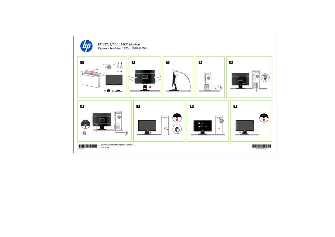 HP S1931A, S2031A, S2231A, S2321A, S2331 manual 