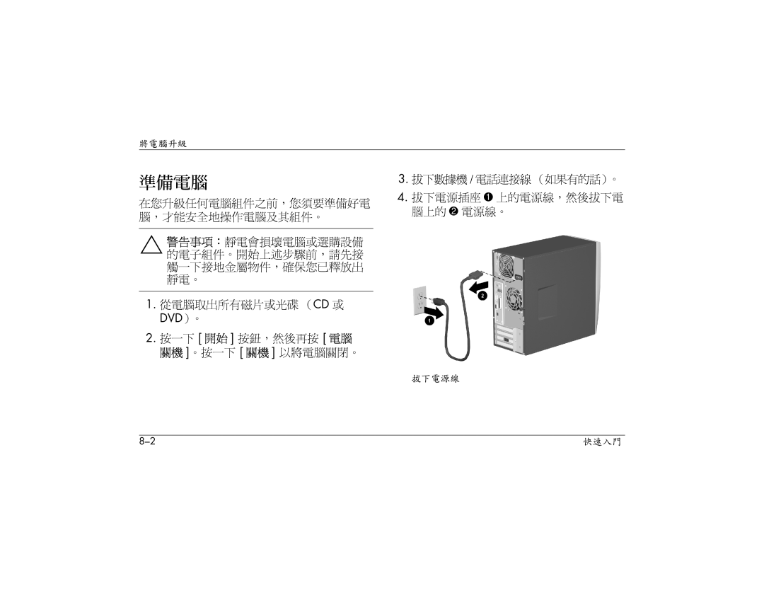 HP S3210AP, S3000AP, S3150AP, S3110AP, S3080AP, S3030AP, S3260AP, S3200AP manual 準備電腦 