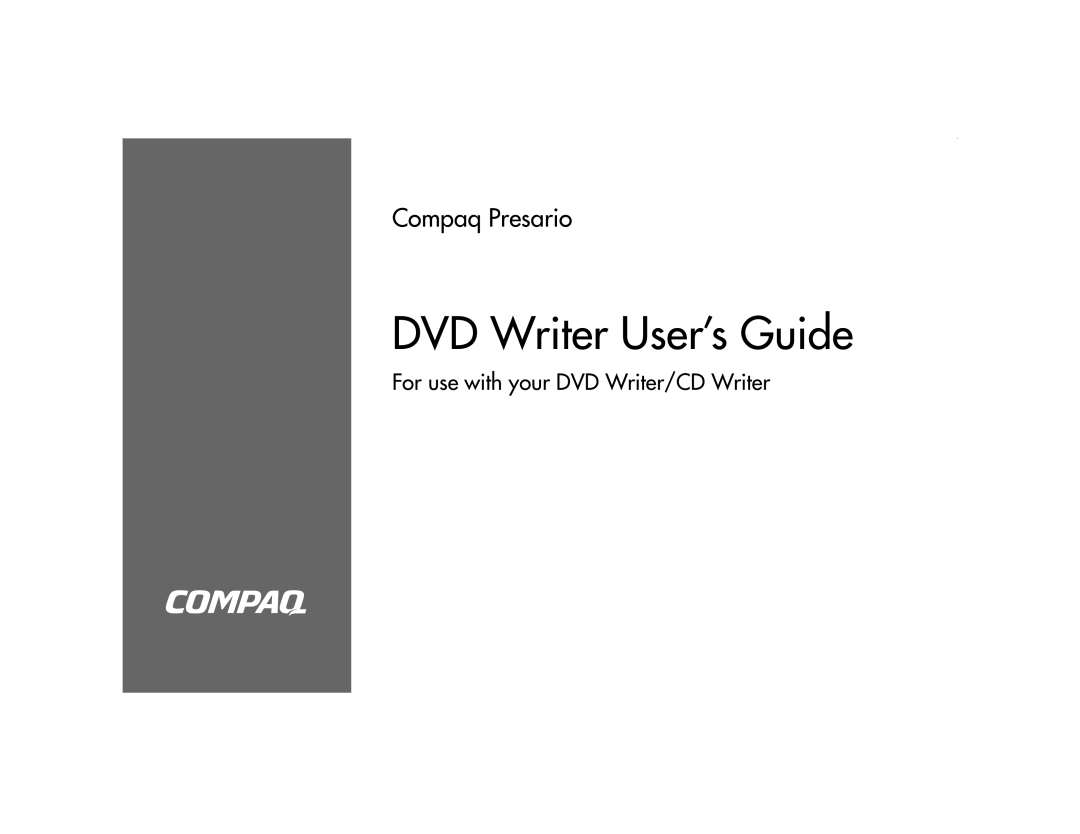 HP S3100KR, S3380AN, S3270AN, S3260AN, S3250AP, S3240IN, S3180AN, 6250IN, 6205AP, 6214AN, 6202AN manual DVD Writer User’s Guide 