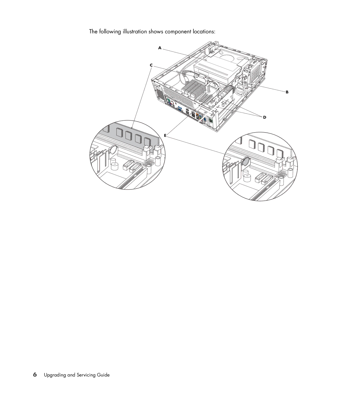 HP S3905F manual Following illustration shows component locations 