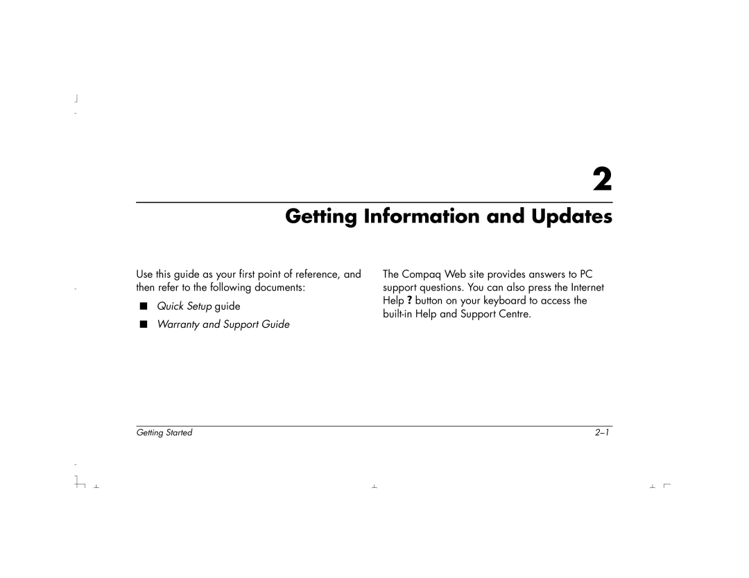 HP S4500UK, S4100UK, S4150UK, S3150UK, S3190UK, S3350UK, S4200UK, S4700UK manual Getting Information and Updates 