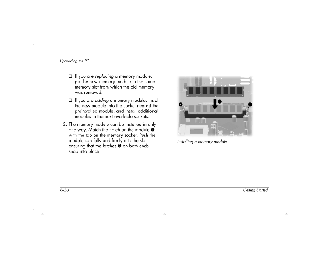 HP S4100UK, S4150UK, S3150UK, S3190UK, S3350UK, S4500UK, S4200UK, S4700UK manual Module carefully and firmly into the slot 