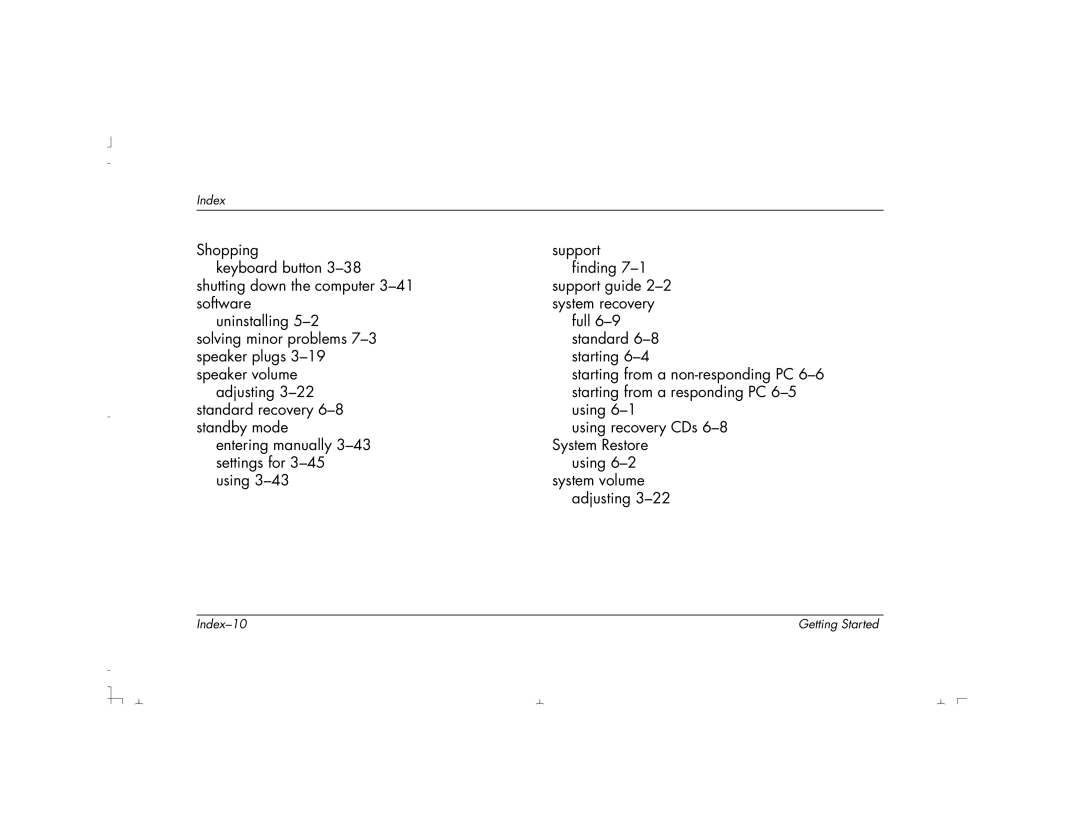 HP S3350UK, S4100UK, S4150UK, S3150UK, S3190UK, S4500UK, S4200UK, S4700UK manual Starting from a non-responding PC 