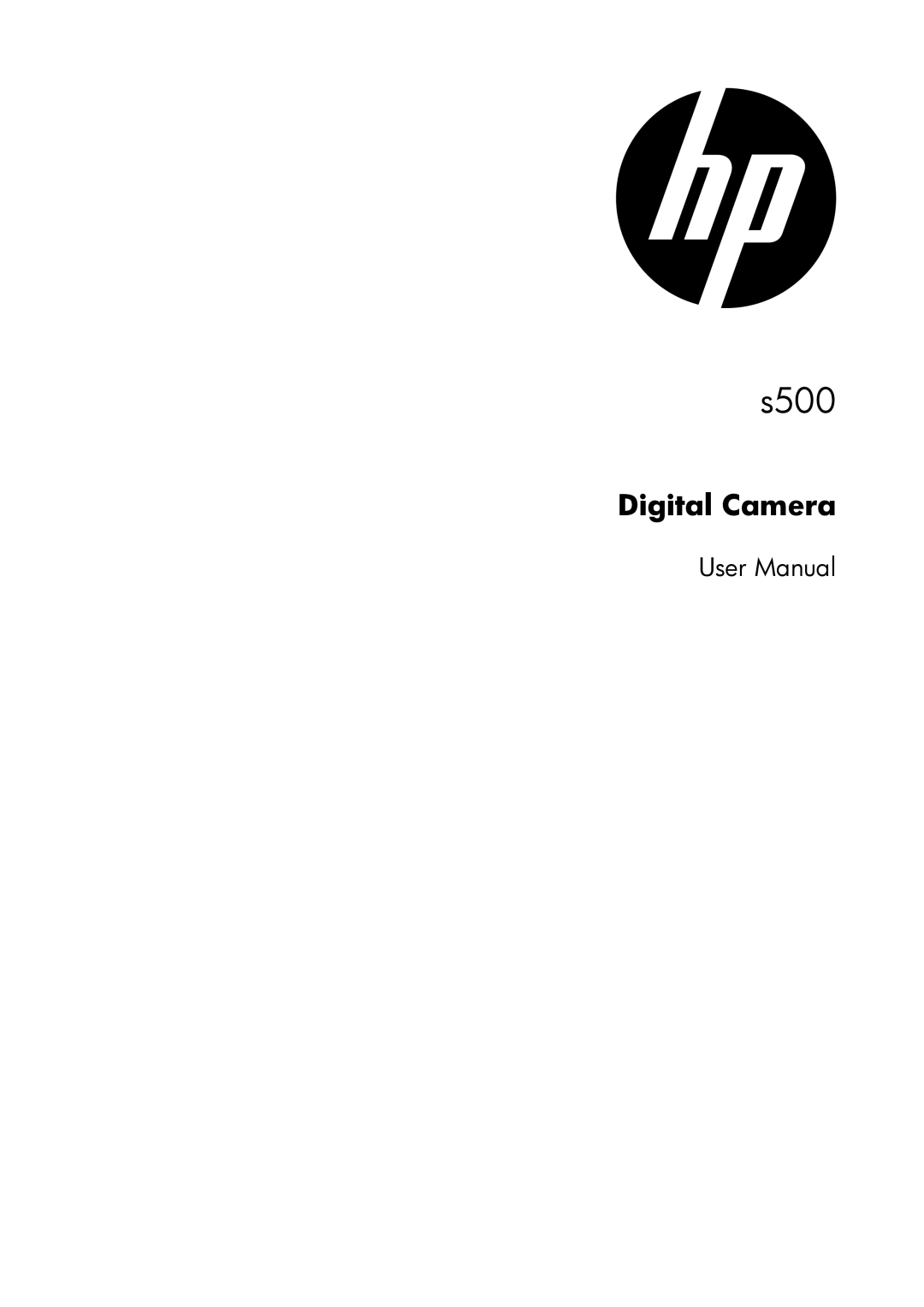 HP s500 Black manual S500 