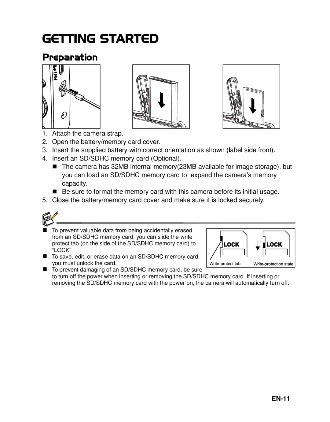 HP s520 manual Getting Started, Preparation, EN-11 