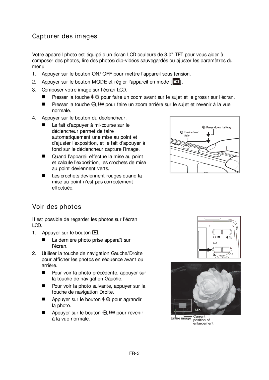 HP s520 manual Capturer des images, Voir des photos 