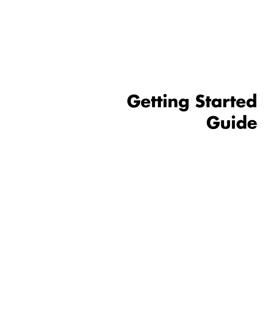 HP SA4000T (P8657L), SA4000Z (P8657M), SR1103WM, SR1102BD, SR1114NX, SR1115CL, SR1111NX, SR1170NX manual Getting Started Guide 