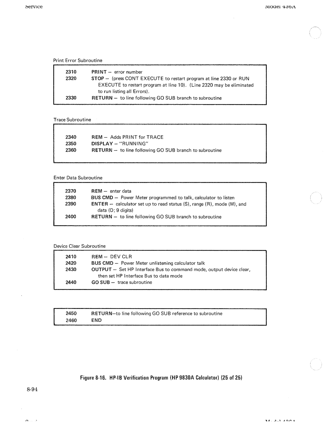 HP Saw 436A manual 