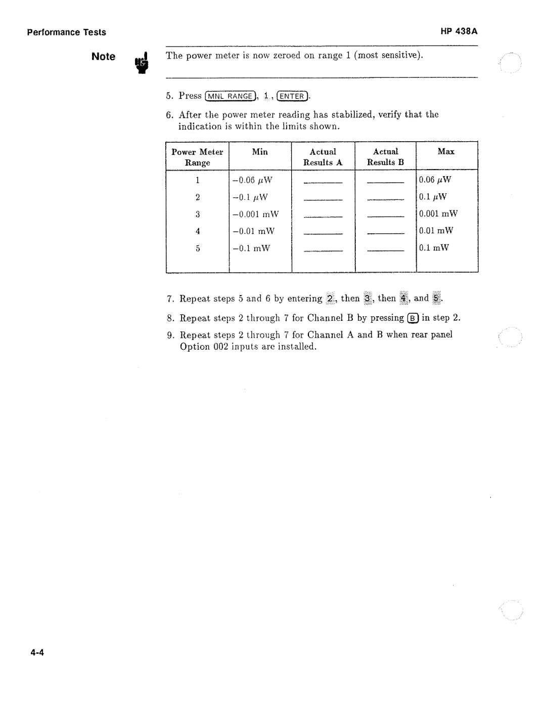 HP Saw 438A manual 