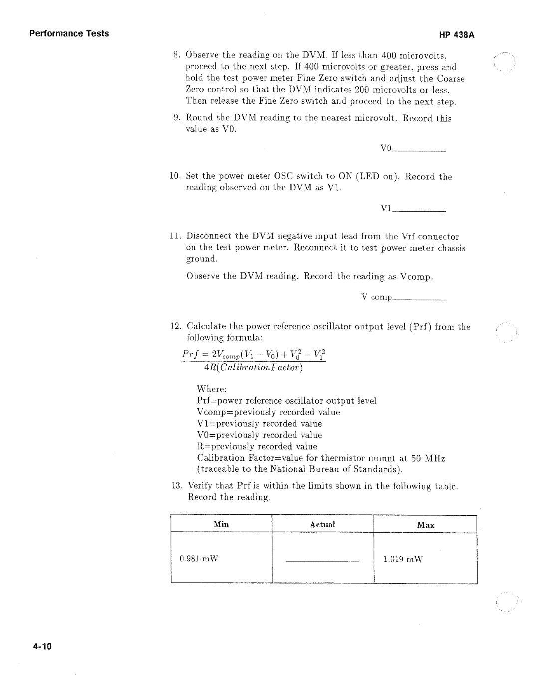 HP Saw 438A manual 