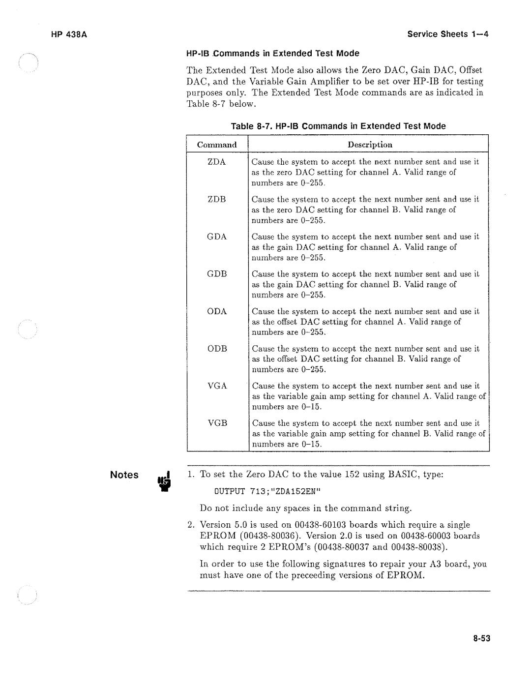 HP Saw 438A manual 