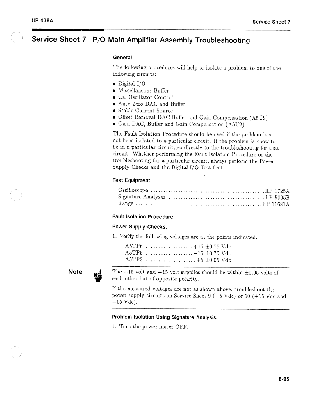 HP Saw 438A manual 