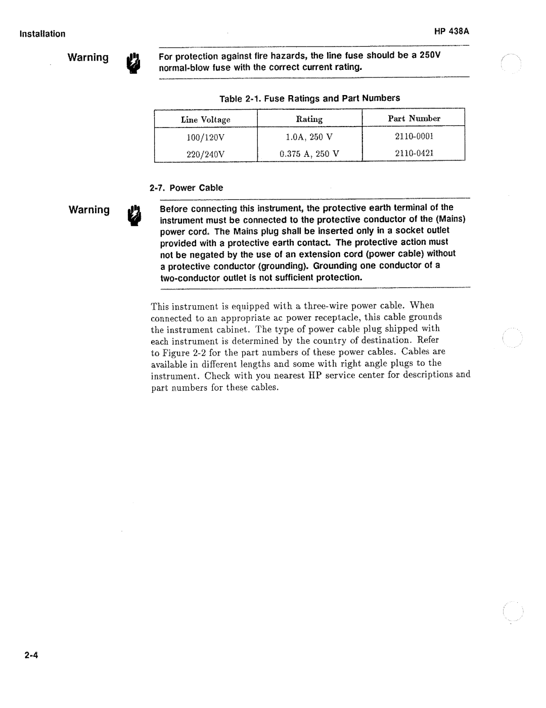 HP Saw 438A manual 