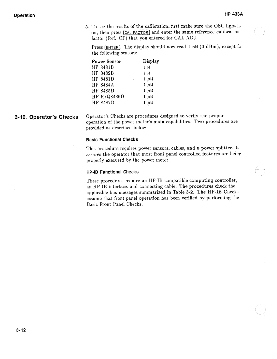 HP Saw 438A manual 