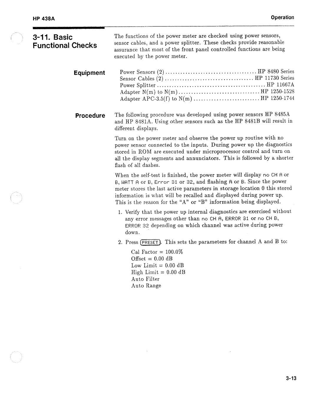 HP Saw 438A manual 