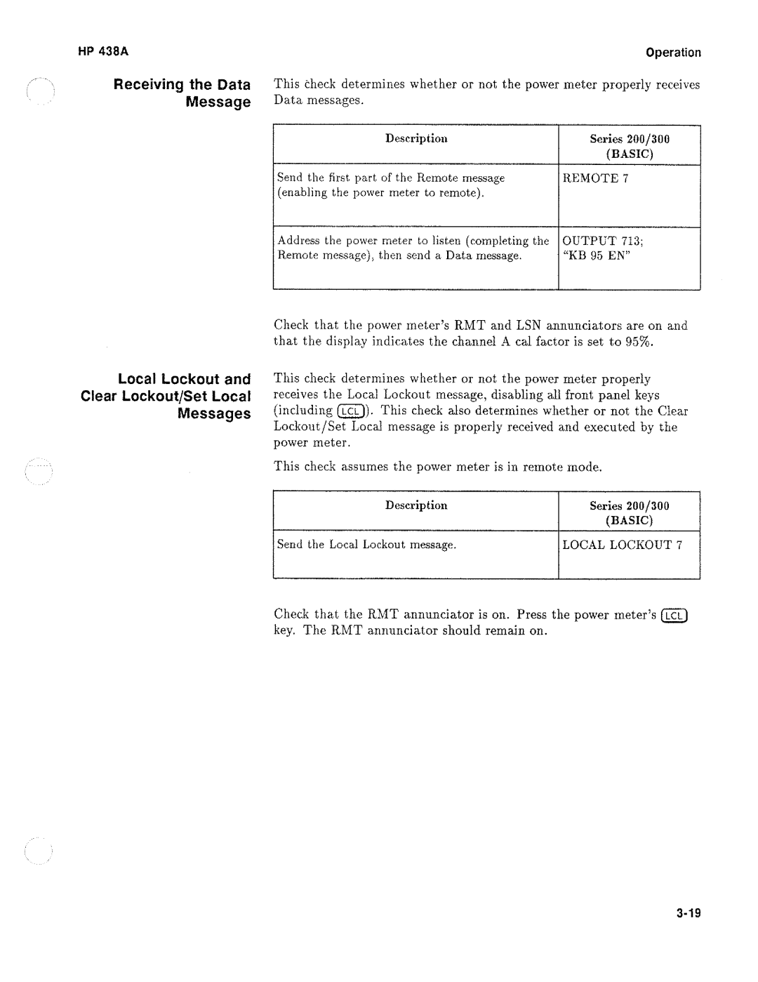 HP Saw 438A manual 