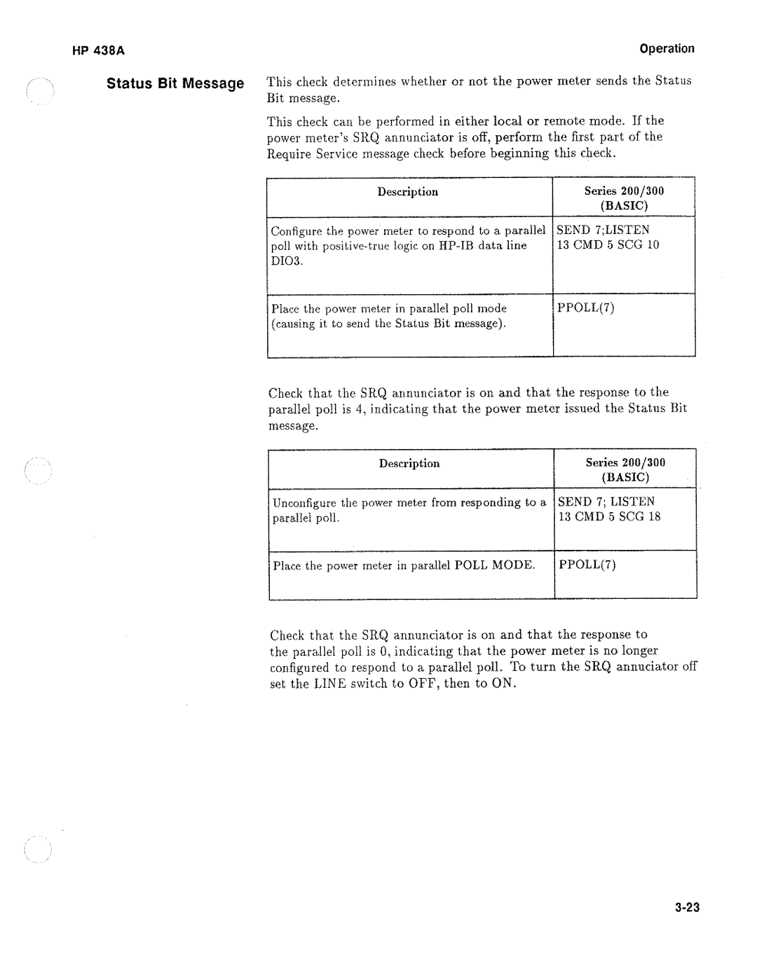 HP Saw 438A manual 