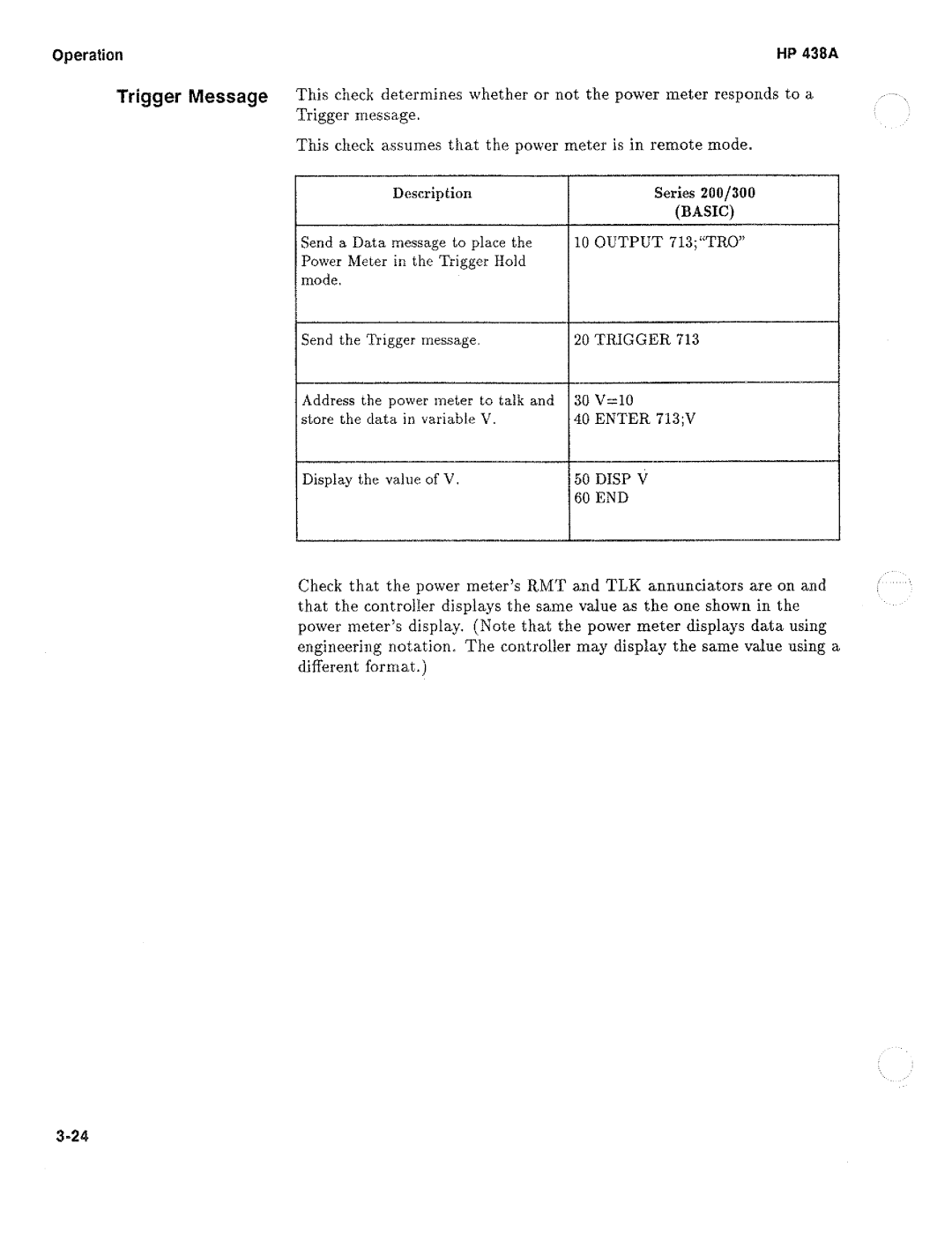 HP Saw 438A manual 