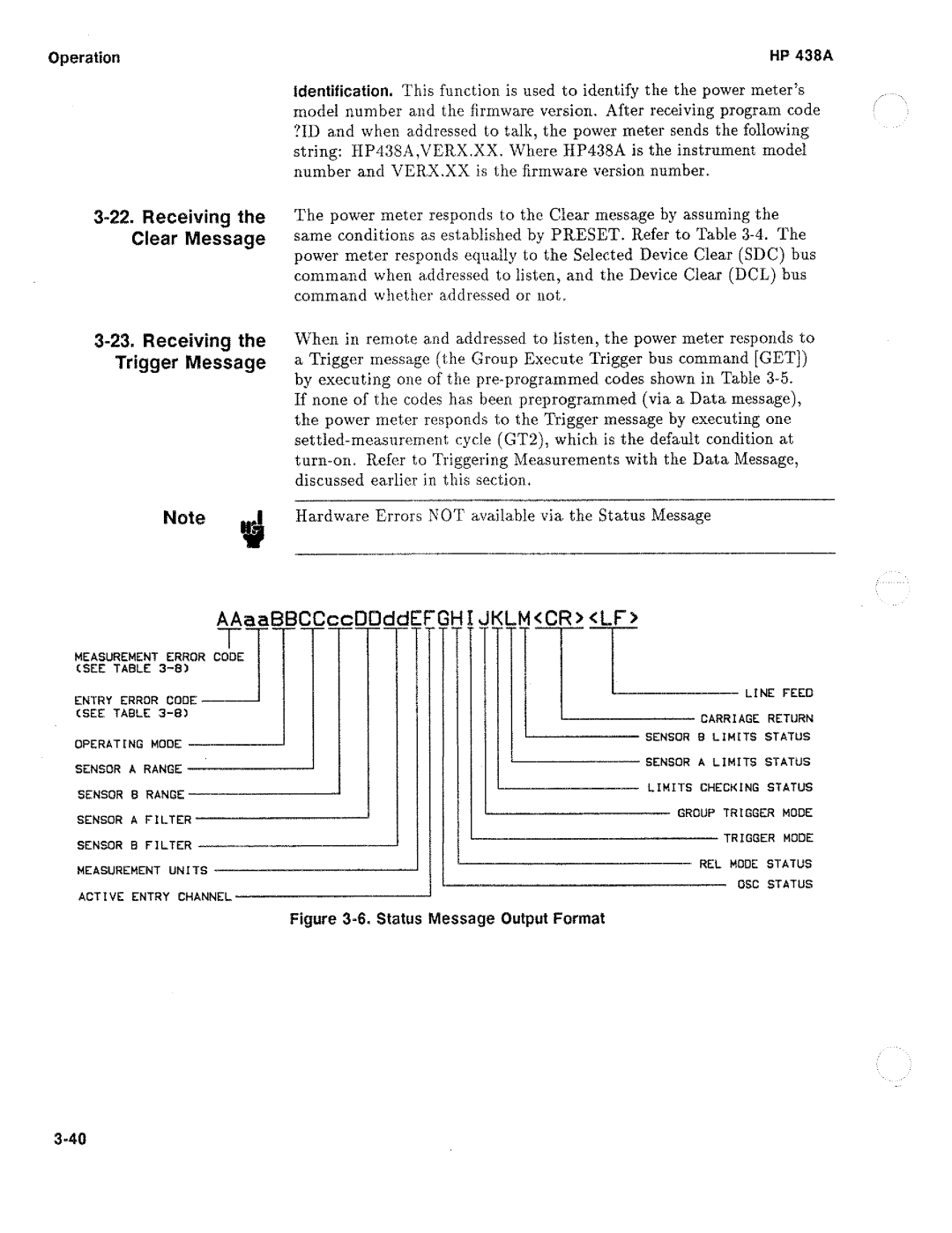 HP Saw 438A manual 