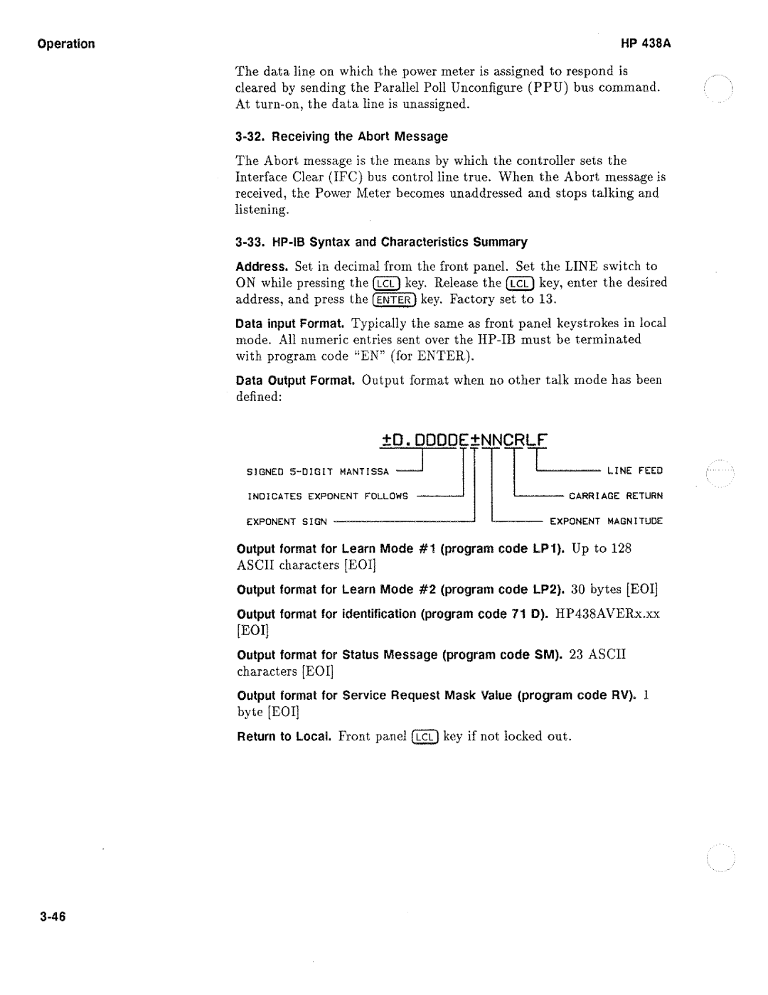 HP Saw 438A manual 