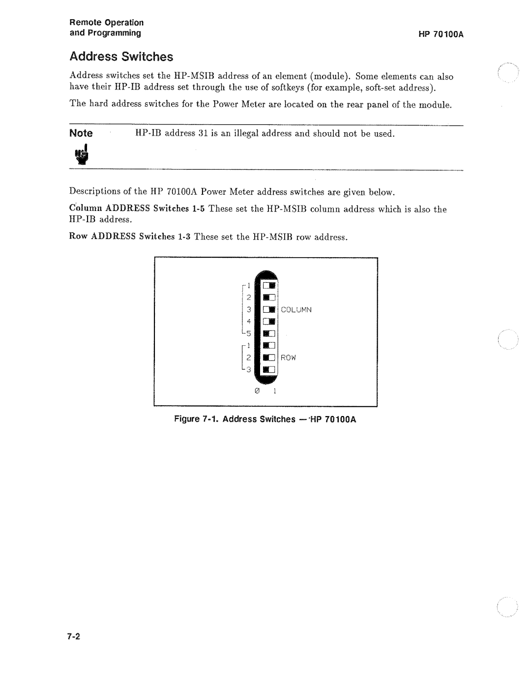 HP Saw 70100A manual 