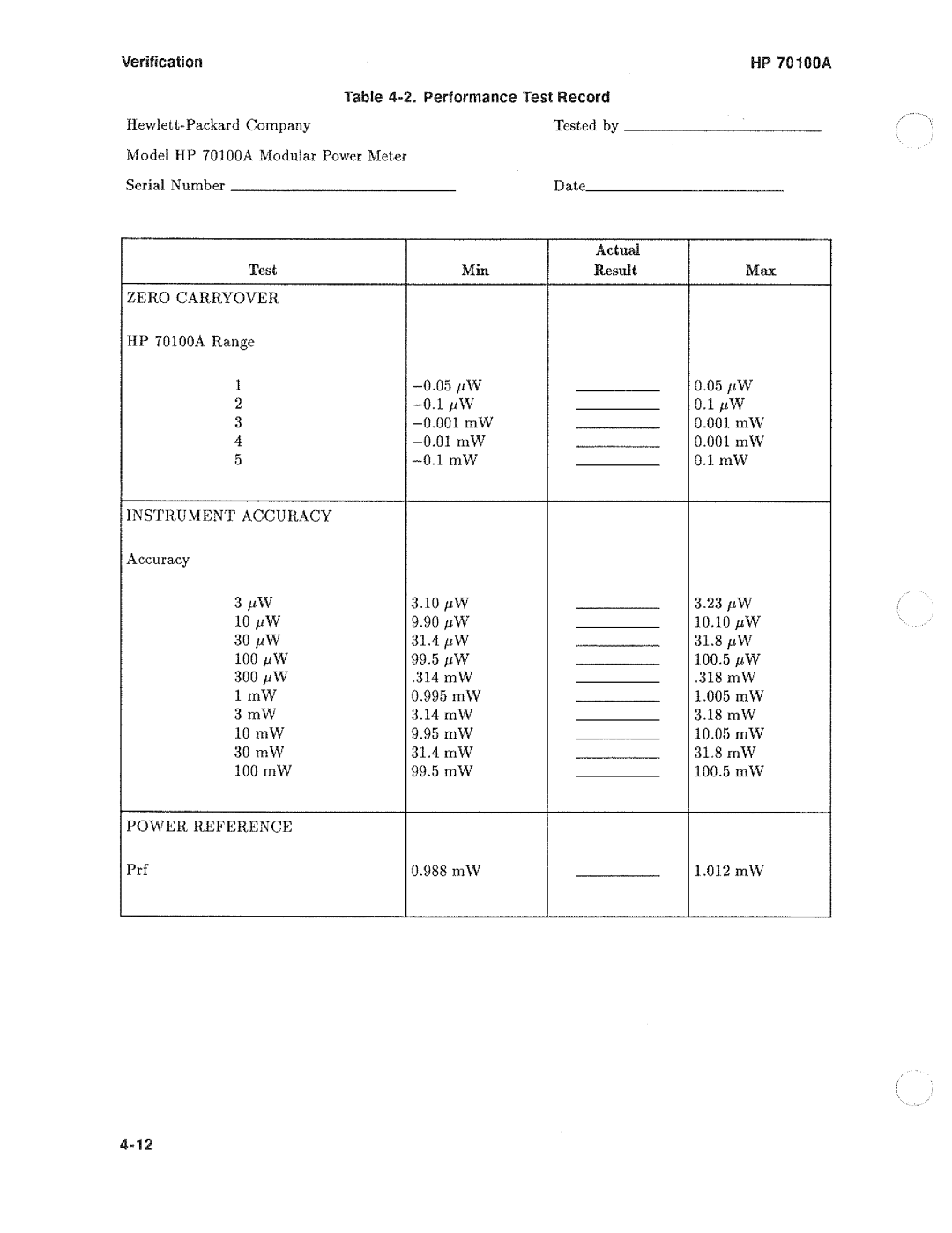 HP Saw 70100A manual 