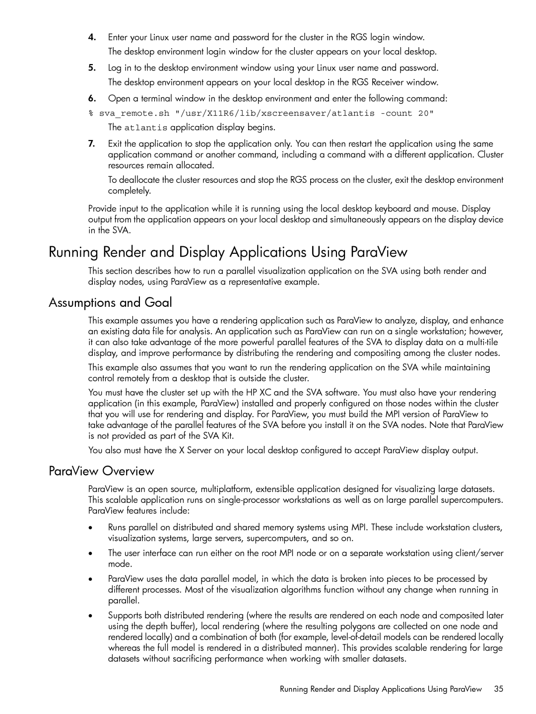 HP Scalable Visualization Array (SVA) Software Running Render and Display Applications Using ParaView, ParaView Overview 