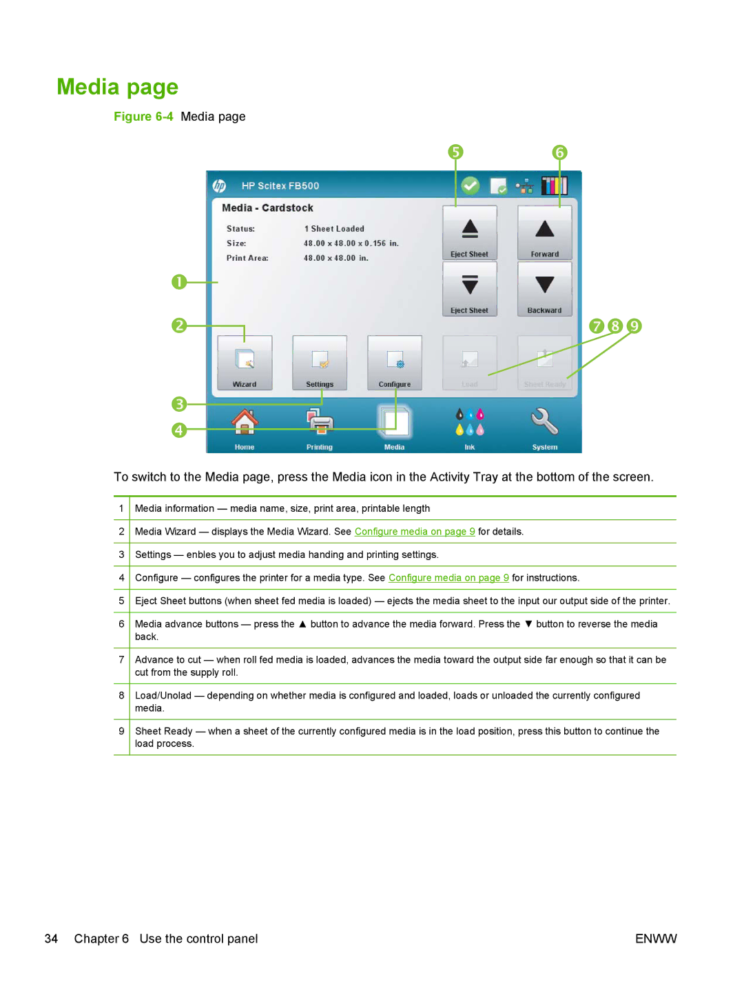 HP Scitex FB700 Industrial manual Media 