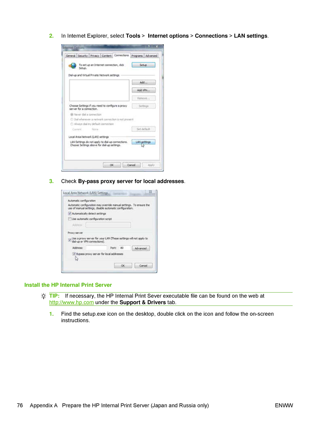 HP Scitex LX800 Industrial manual Install the HP Internal Print Server 