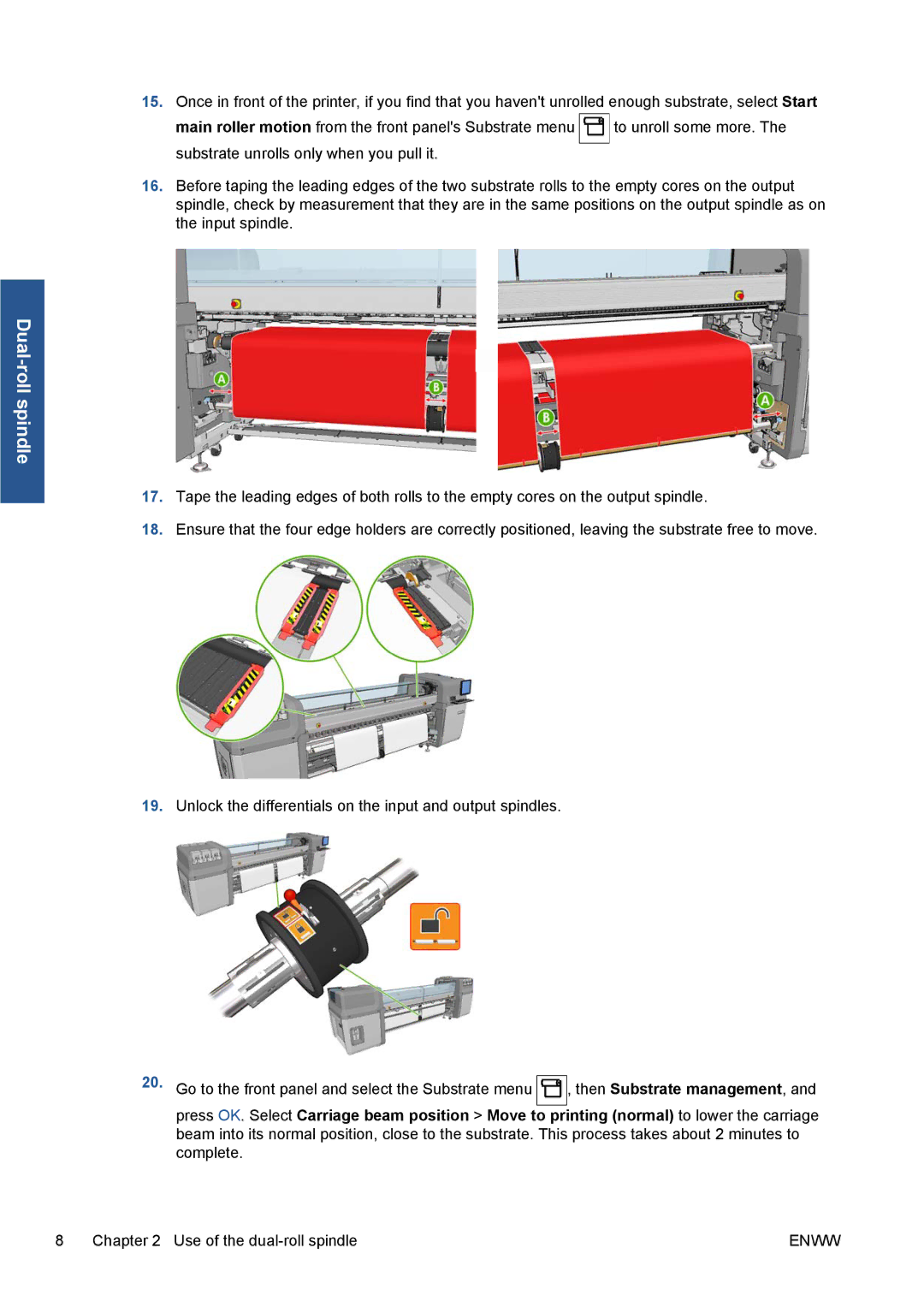 HP Scitex LX800 Industrial manual Then Substrate management 