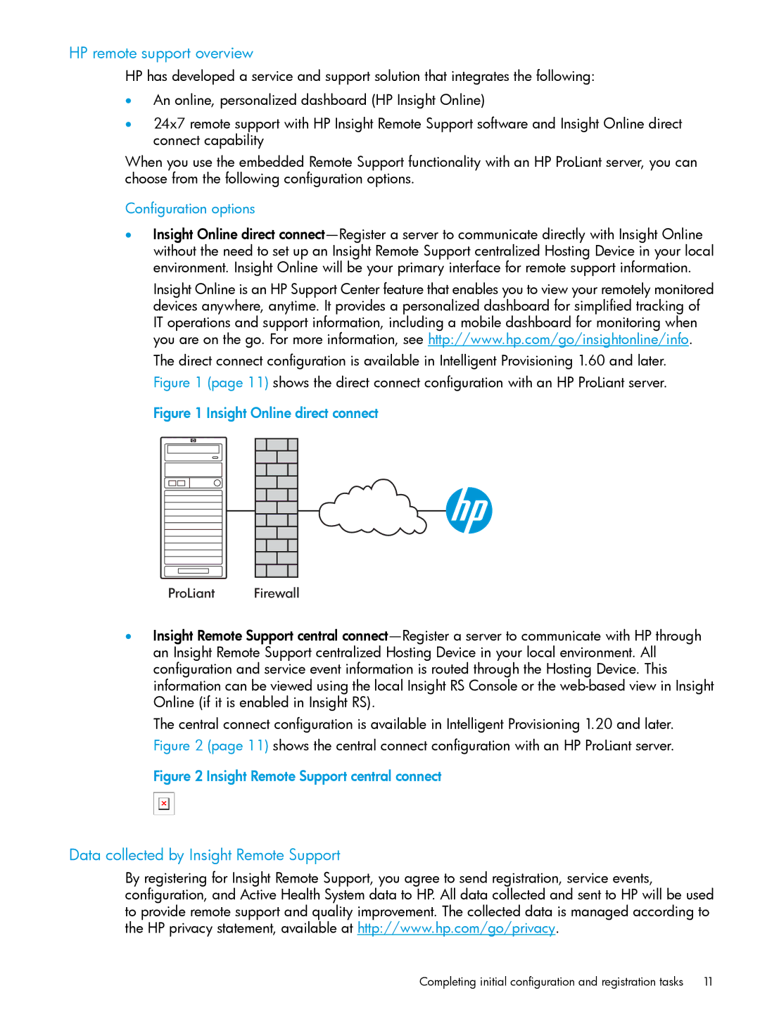 HP Scripting Toolkit for Windows and Linux manual HP remote support overview, Data collected by Insight Remote Support 