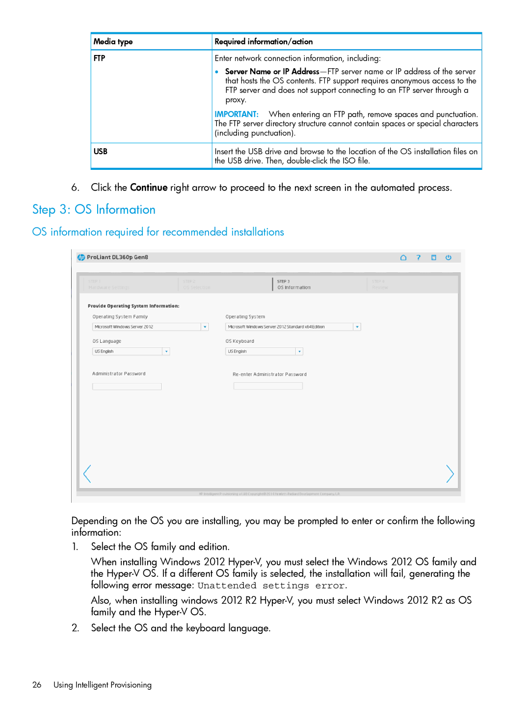 HP Scripting Toolkit for Windows and Linux manual OS Information, OS information required for recommended installations 