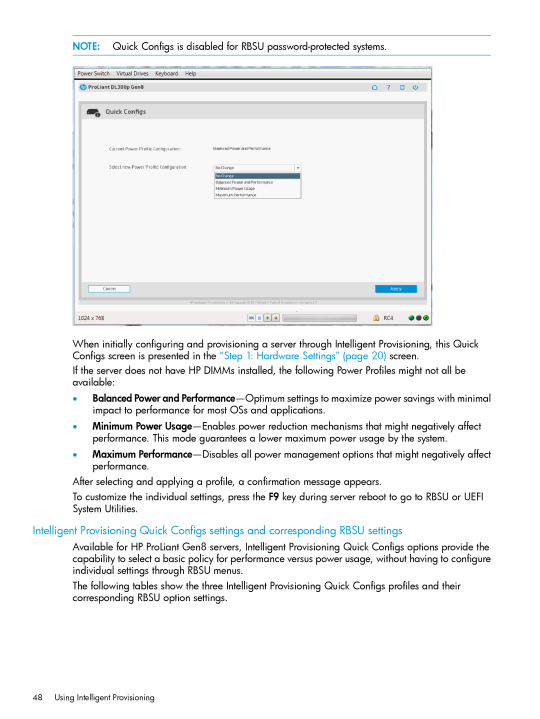 HP Scripting Toolkit for Windows and Linux manual Using Intelligent Provisioning 