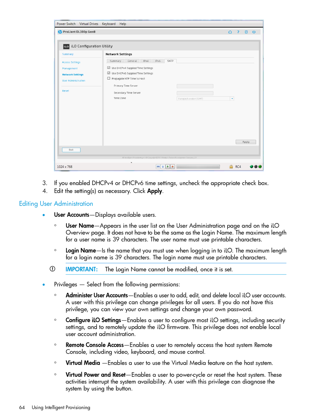 HP Scripting Toolkit for Windows and Linux manual Editing User Administration, User Accounts-Displays available users 