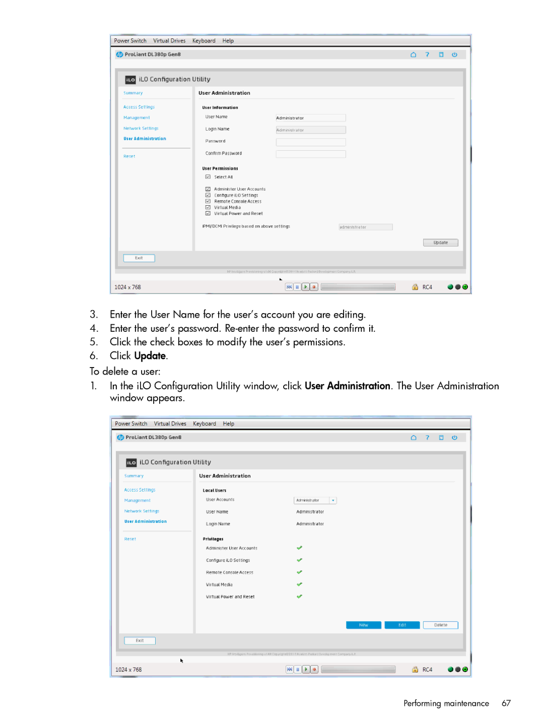 HP Scripting Toolkit for Windows and Linux manual Performing maintenance 