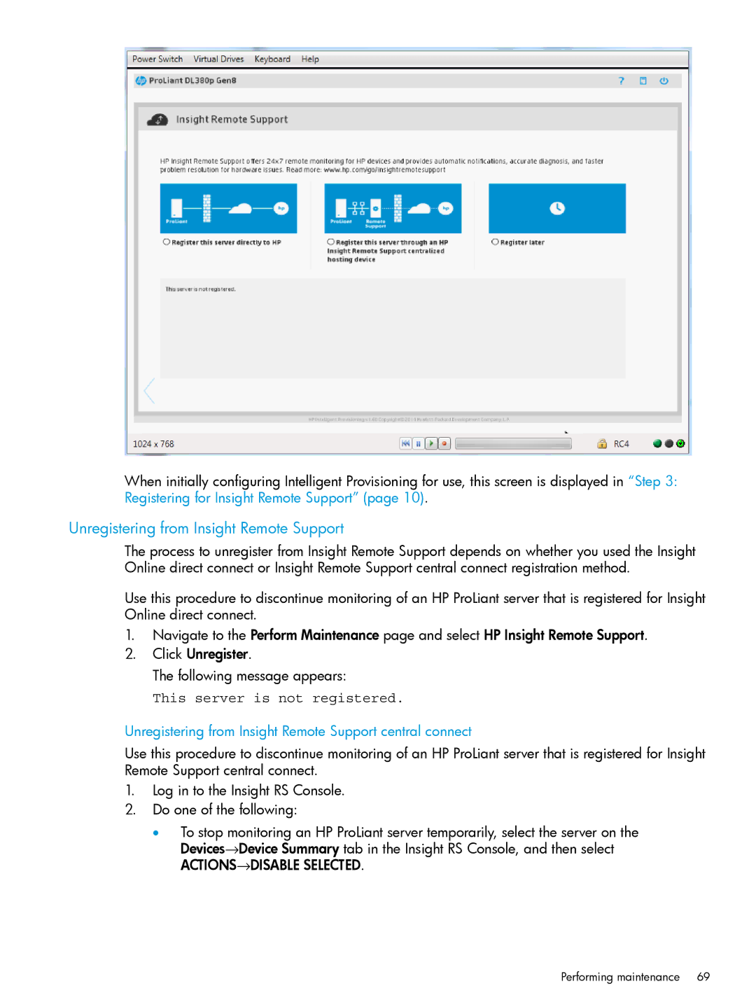 HP Scripting Toolkit for Windows and Linux manual Unregistering from Insight Remote Support 