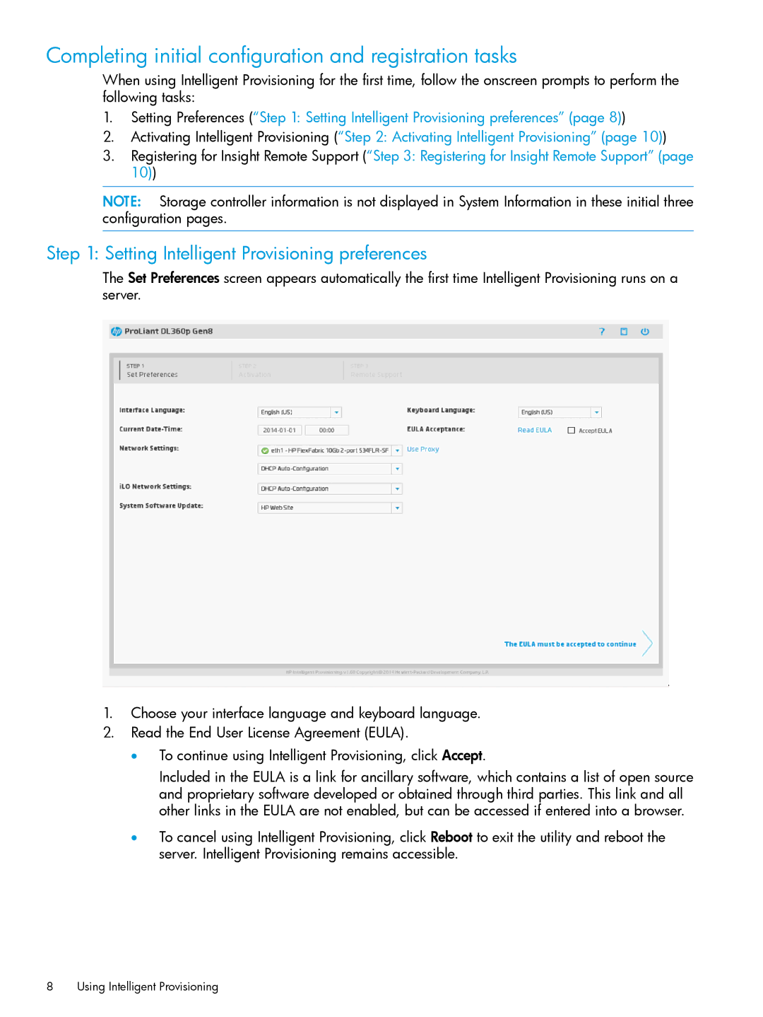 HP Scripting Toolkit for Windows and Linux manual Completing initial configuration and registration tasks 