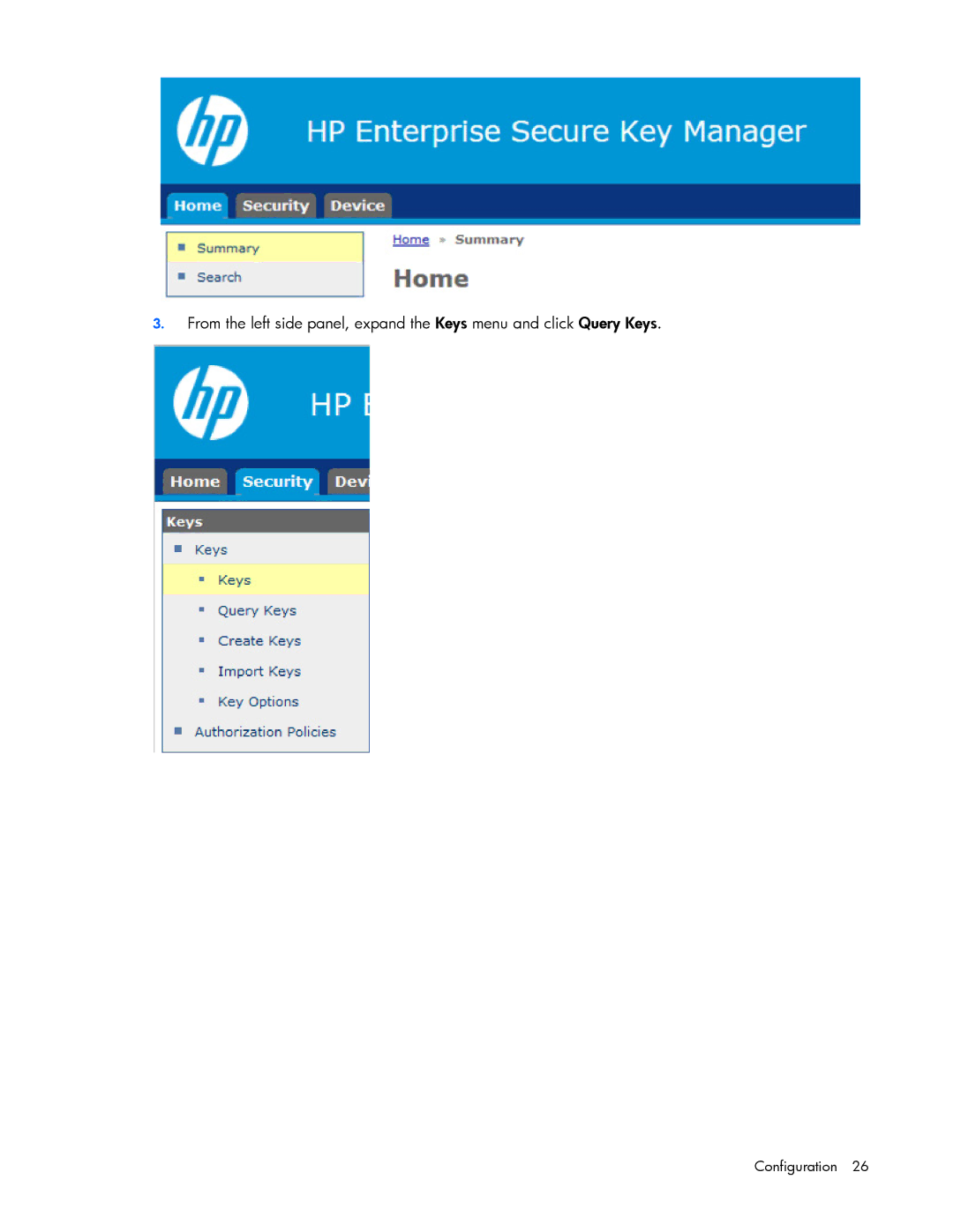 HP Secure Encryption manual Configuration 