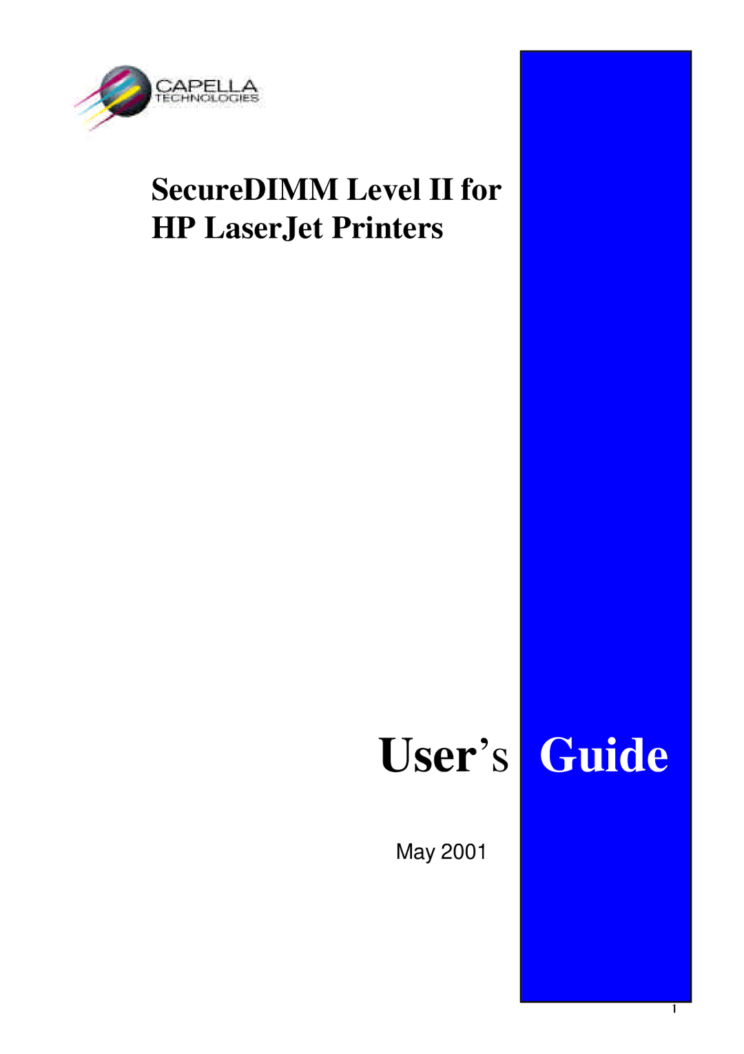 HP SecureDIMM II manual User’s Guide 