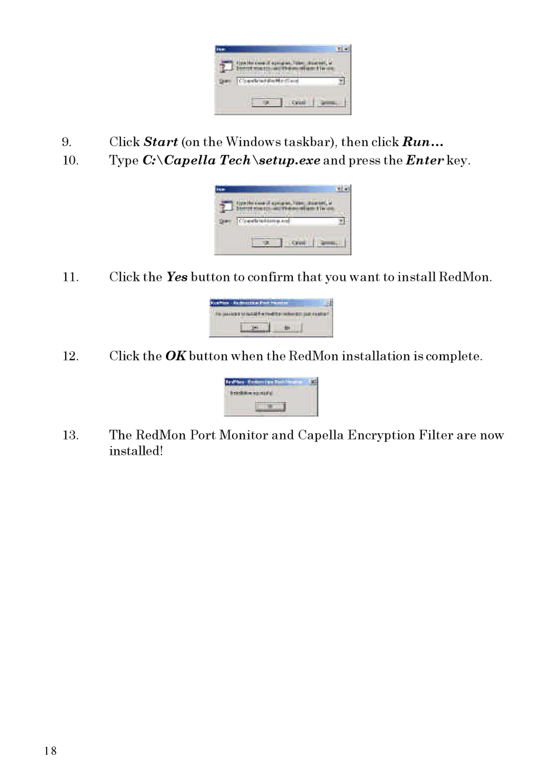 HP SecureDIMM II manual Type C\Capella Tech\setup.exe and press the Enter key 